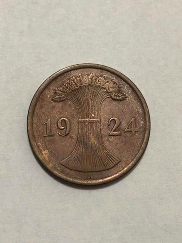 Moeda Antiga 1924 Alemanha 2 Rentenpfennig