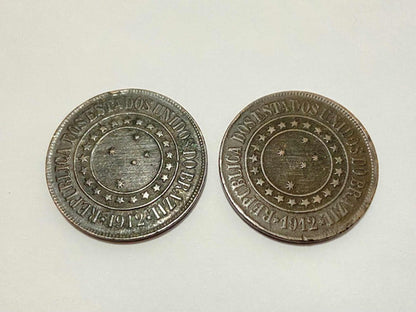 Moeda Antiga 40 Réis 1912 - 2 Moedas