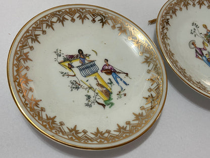 Prato De Porcelana Steatita C/ Pintura Homem E Mulher Antigo