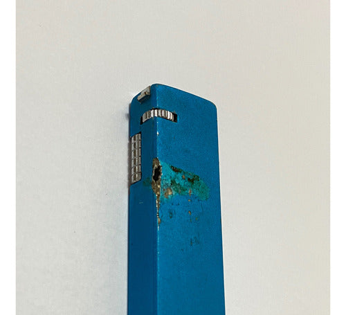 Isqueiro Antigo Laurel Azul Em Metal