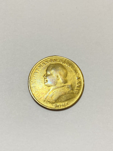 Medalha Antiga Dourada Italia Roma Vaticano