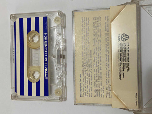 Fita Cassete K7 Antiga De Limpeza Tdk Head Cleaner