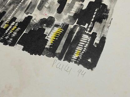 Quadro Gravura Antiga Cidade Prédios Assinada E Numerada