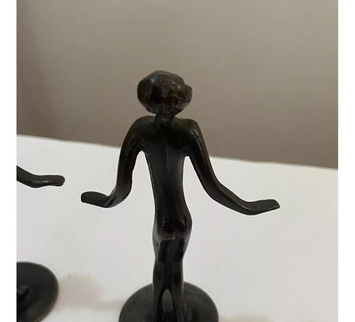 Escultura Art Noveau Antiga Bronze Figura Feminina
