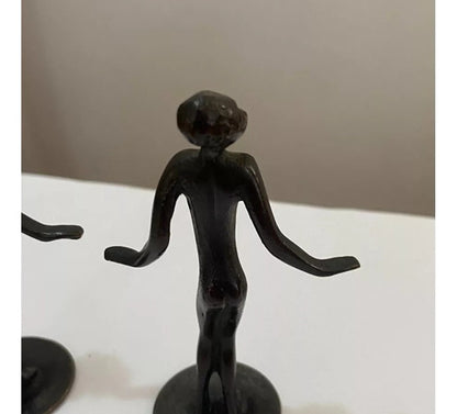 Escultura Art Noveau Antiga Bronze Figura Feminina