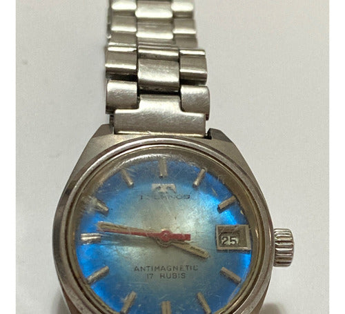 Relógio Antigo Technos Swiss 17 Rubis Antimagnetic