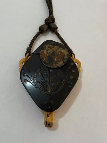 Antigo Espelho De Mão Japonês