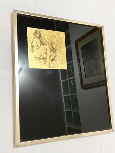 Quadro Com Gravura Artística De Nu Feminino Assinada