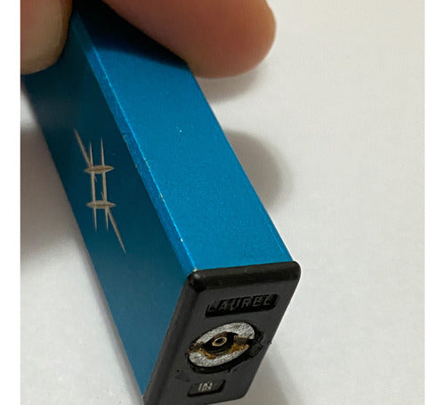 Isqueiro Antigo Laurel Azul Em Metal