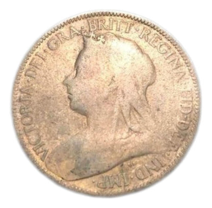 Antiga Moeda 1899 Grã Bretanha 1/2 Penny