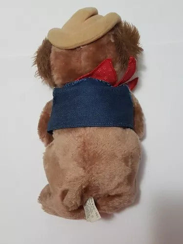 Antigo Urso Cachorro Cowboy Dakin 1981 Coreia 32cm