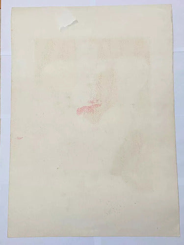 Quadro Gravura Antiga Assinada Pierrot 83 Palhaço Gato