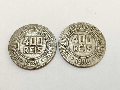 Antigas Moedas 400 Réis 1930