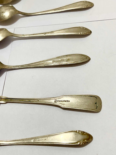 Coleção Colheres Antigas Prata Alpaca Wolff