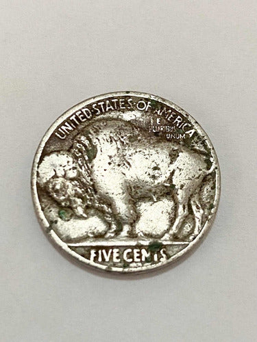 Moeda Antiga Eua Buffalo 1914 - 5 Cents Rara