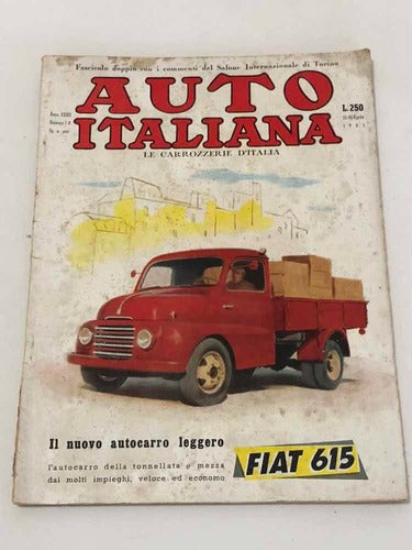 Revista Antiga De Automóveis Auto Italiana 1951
