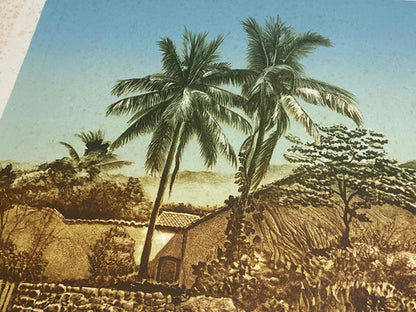 Quadro Gravura Antiga Paraty Rio De Janeiro Assinada N.godoy