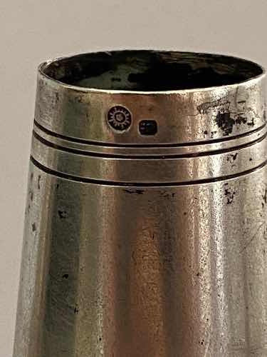 Vaso Antigo De Prata Com Marca