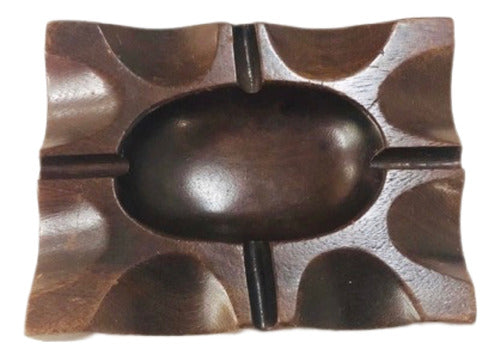 Cinzeiro Antigo De Mesa Em Madeira Nobre Anos 60 Peça Design