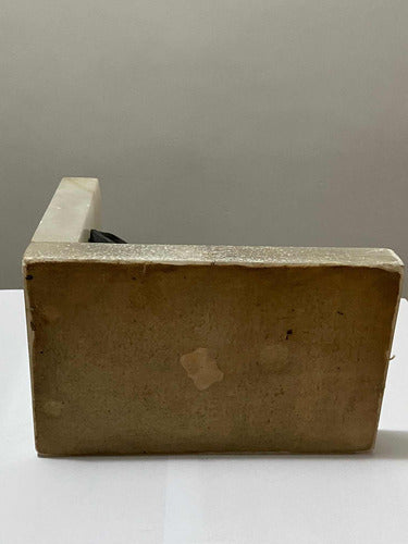 Antigo Aparador De Livros Elefante Em Bronze E Mármore