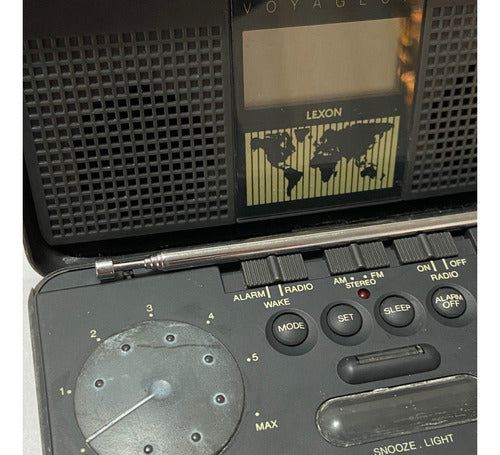 Rádio Relógio Portátil Antigo Lexon Voyageur