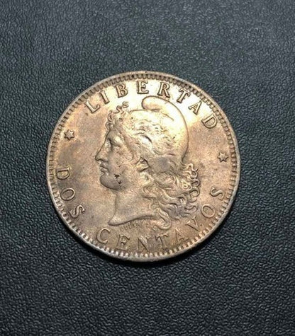 Moeda Antiga 1891 Argentina 2 Centavos