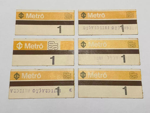Bilhete Antigo Metro Sp - Lote 6