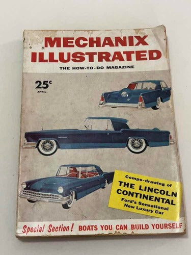 Revista Antiga Automóveis 1950 Mechanix Iillustrated Lincoln