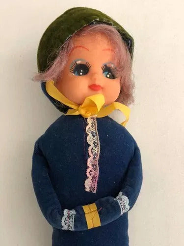 Boneca Antiga De Camurça Década De 60/70