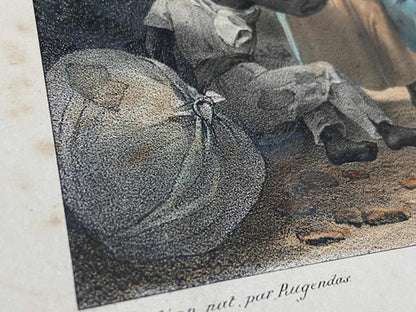 Quadro Litografia Antiga Deroi Rugendas Lavadeiras Rio 1835