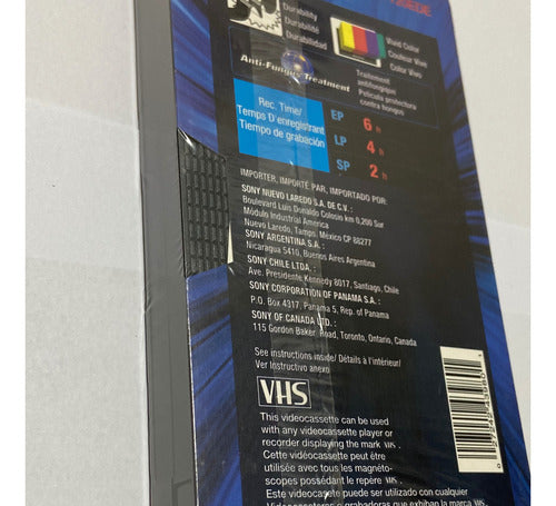 Fita Antiga Vhs Sony 6 Horas T 120 Lacrada