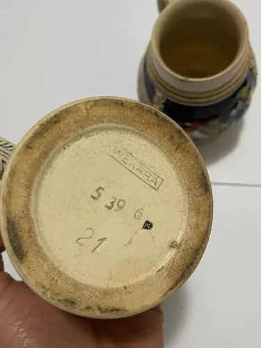 Canecas Antigas Alemanha Cerâmica Com Pintura À Mão