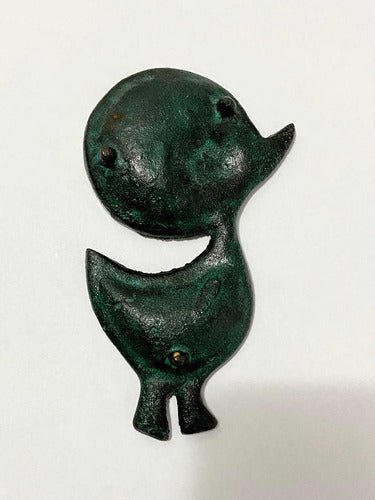 Escultura Antiga De Parede Pato