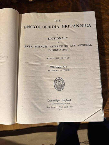 Enciclopédia Antiga Britânica 1910 Arte Ciência Literatura