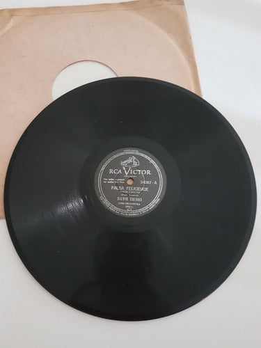 Disco Antigo 78 Rpm Silvio Caldas - Falsa Felicidade