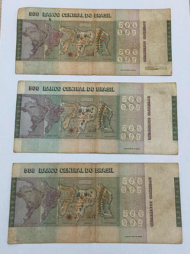 Cédulas Antigas Brasil 500 Cruzeiros