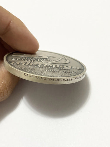 Medalha 20 Anos Microsiga Prata 900 Casa da Moeda 65g
