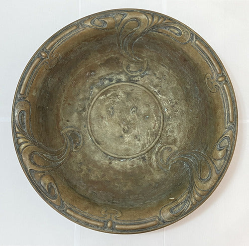 Bacia antiga Grande com relevo Art Nouveau – 47,5cm