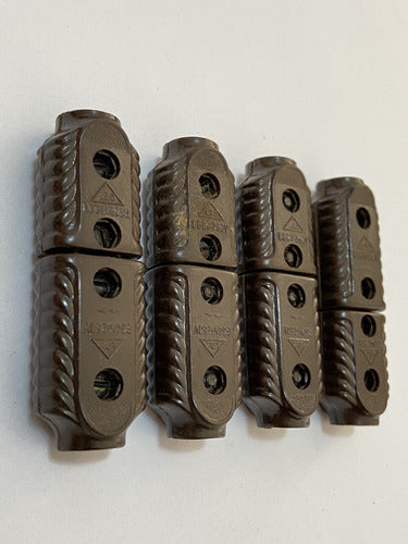 Tomada Plug Antigo Em Baquelite Macho E Fêmea Lote 4