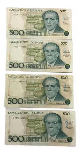 Cédulas Antigas Brasil 500 Cruzados