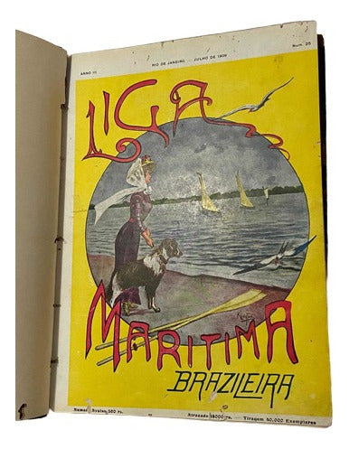 Coleção Revistas Antigas Liga Marítima Brasileira - Lote 11