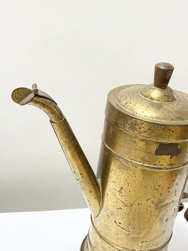 Cafeteira Antiga Bule Dourado