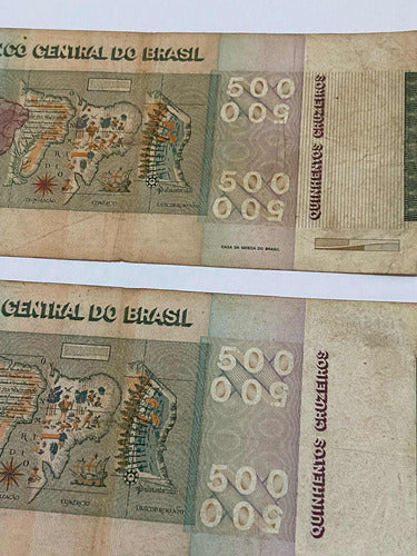 Cédulas Antigas Brasil 500 Cruzeiros