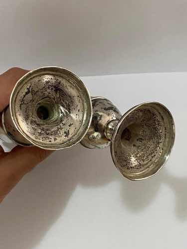 Vaso Antigo De Prata Com Marca