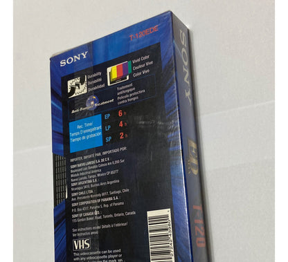 Fita Antiga Vhs Sony 6 Horas T 120 Lacrada