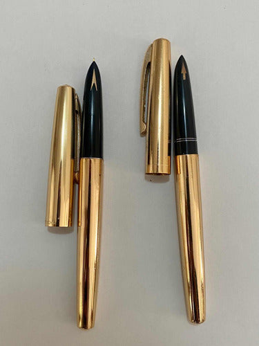 Canetas Antigas Hero 340 e Wing Sung Dourada