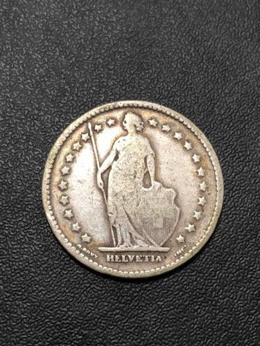 Moeda Antiga Prata Suíça 1 Franco 1903 Helvetia 1 Fr