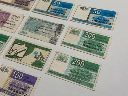 Passes Antigos Passagem De Onibus Cmtc Smt Lote