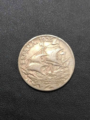 Moeda Antiga 1925 Espanha 25 Centimos