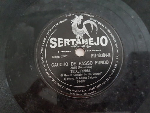 Antigo Disco Raro Teixeirinha 78rpm - 1960